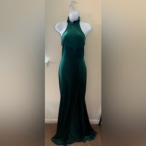 Fashion Nova Emerald Green Velvet Gown